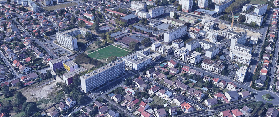 Image en deux parties de la ville de Goussainville